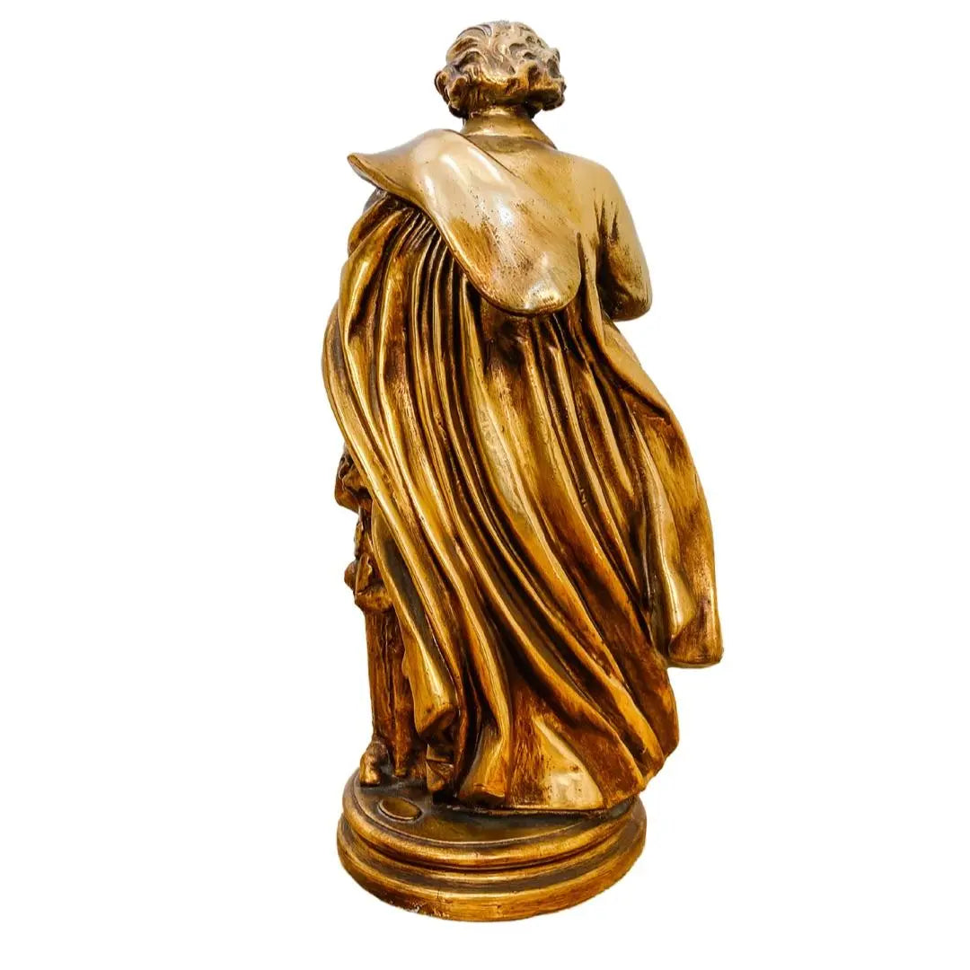 Large 22" Gilt Plaster Beethoven Baroque Sculpture