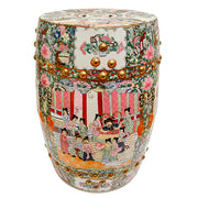 Mid 20th Century Chinese Rose Medallion Garden Stool