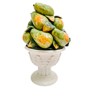 High Glaze Ceramic Green Pears Topiary Centerpiece
