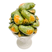 High Glaze Ceramic Green Pears Topiary Centerpiece