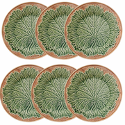 Bordallo Pinheiro 10.5” Grapevine Leaf Dinner Plates