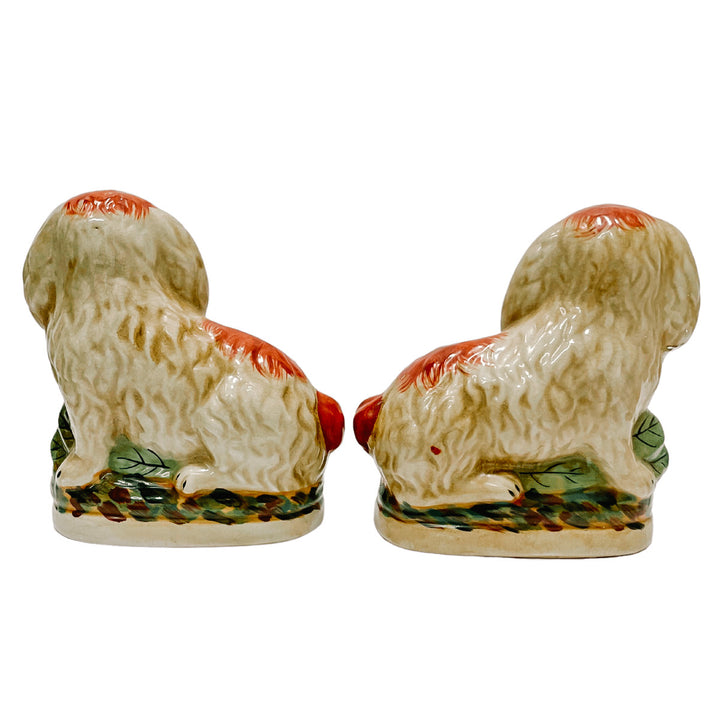 Staffordshire Style Bunny Figurines (Red)