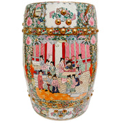Mid 20th Century Chinese Rose Medallion Garden Stool