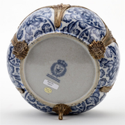Blue & White Porcelain Centerpiece Bowl With Bronze Ormolu