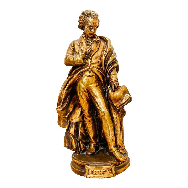 Large 22" Gilt Plaster Beethoven Baroque Sculpture