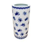 Vintage Blue & White Chinoiserie Objects Umbrella Stand