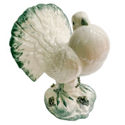 Pair Of Italian Porcelain Fantail Pigeons