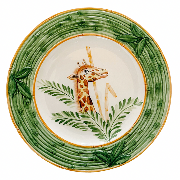 Hand-Painted Italian Safari & Bamboo Salad Plates