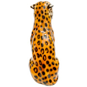 Italian Glazed Ceramic Standing Leopard Statue