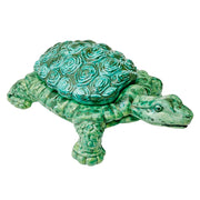 Turquoise & Teal Ceramic Turtle Lidded Trinket Box