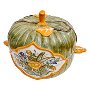 Italian Meiselman Glazed Pottery Pumpkin Tureen