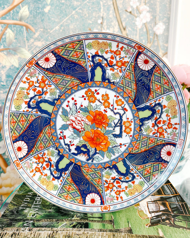 Vintage Japanese Imari Porcelain Charger Plate