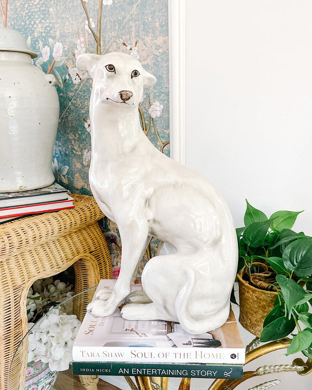 Mid-Century Italian Greyhound Whippet Dog Statue