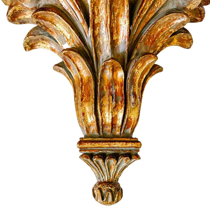 Pair Of Italian Gold Gilt Carved Wall Shelf Brackets