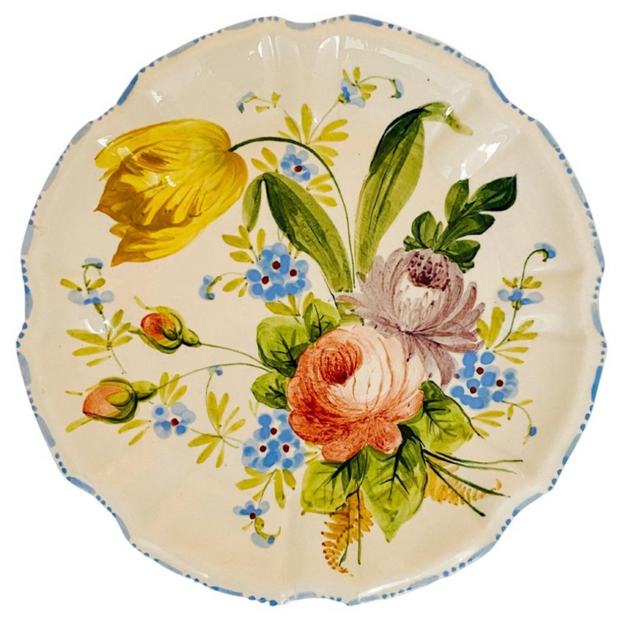 italian-renaissance-majolica-floral-plates-set