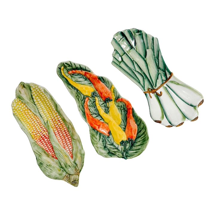 Italian Majolica Trompe-L'Oeil Appetizer Plates