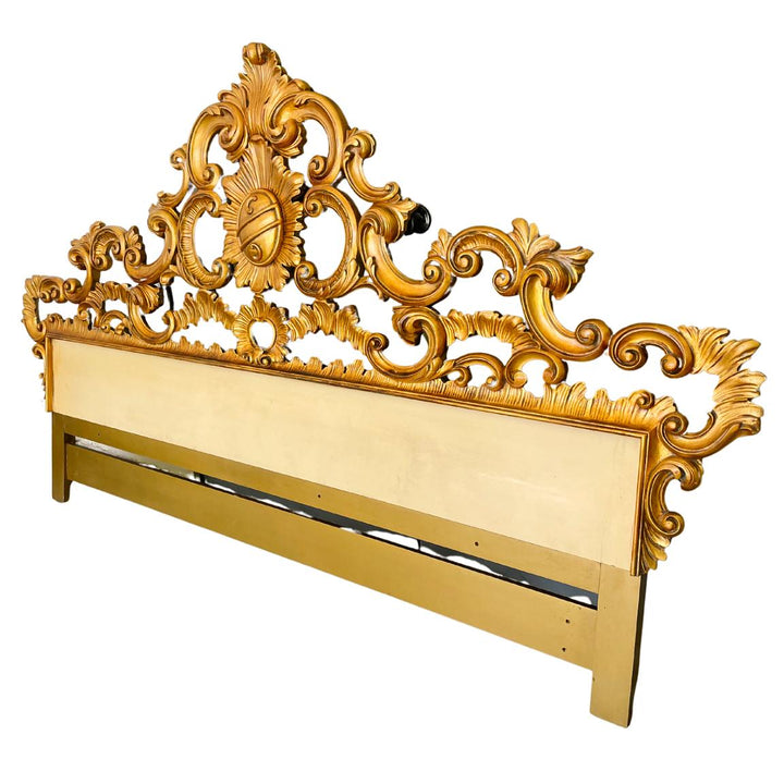 Karges Rococo Louis VI King Size Headboard Carved Giltwood