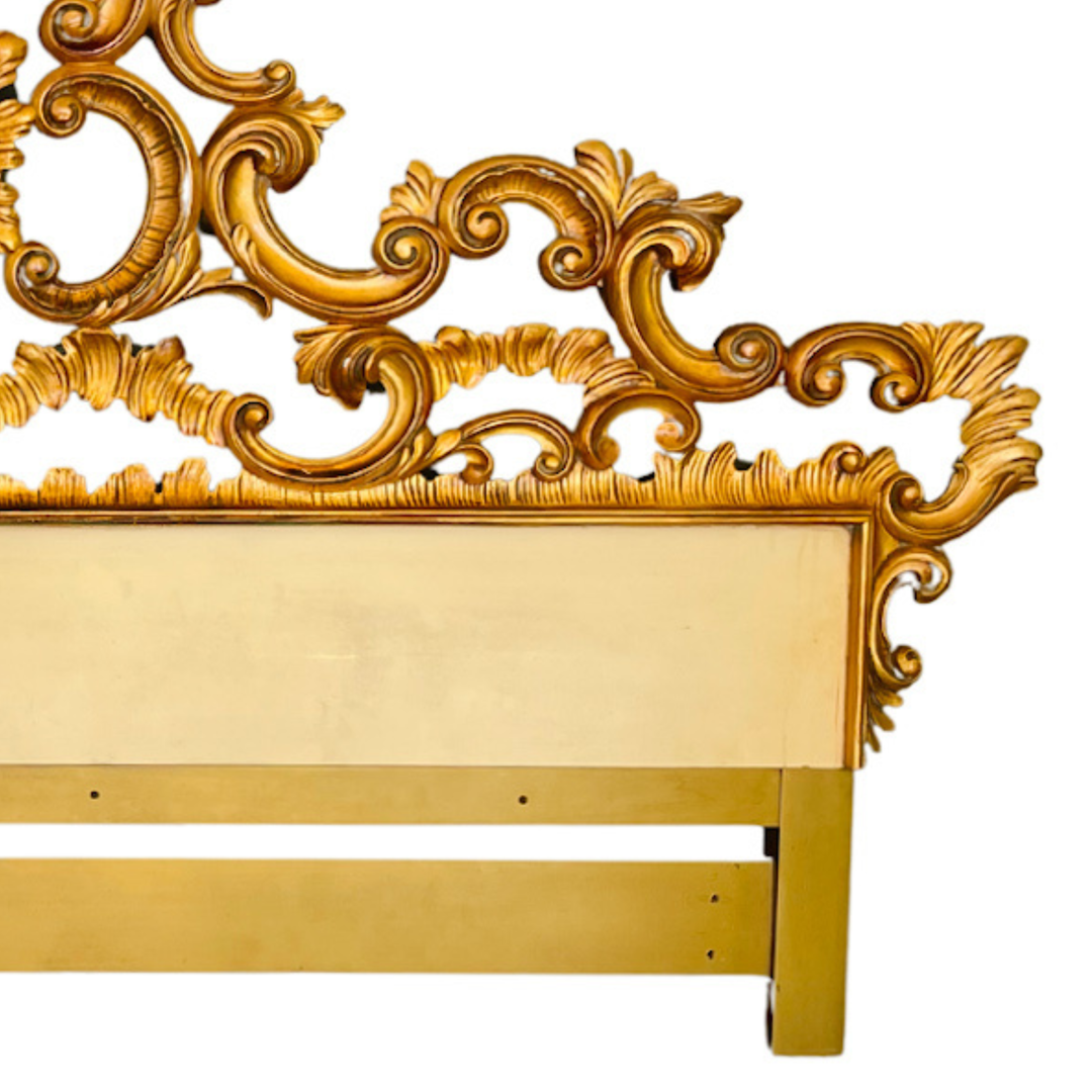 Karges Rococo Louis VI King Size Headboard Carved Giltwood