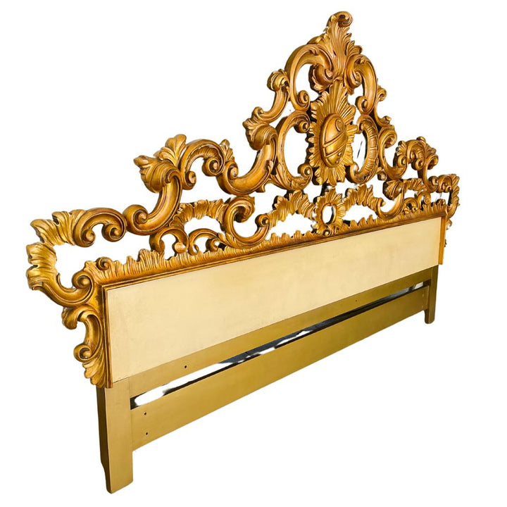 Karges Rococo Louis VI King Size Headboard Carved Giltwood