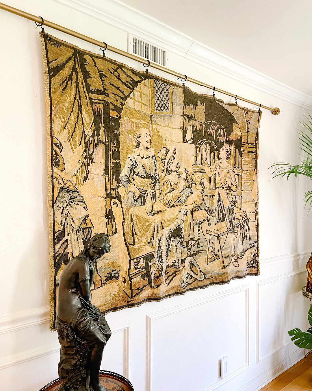 Large Antique French Wall Hanging Tapestry