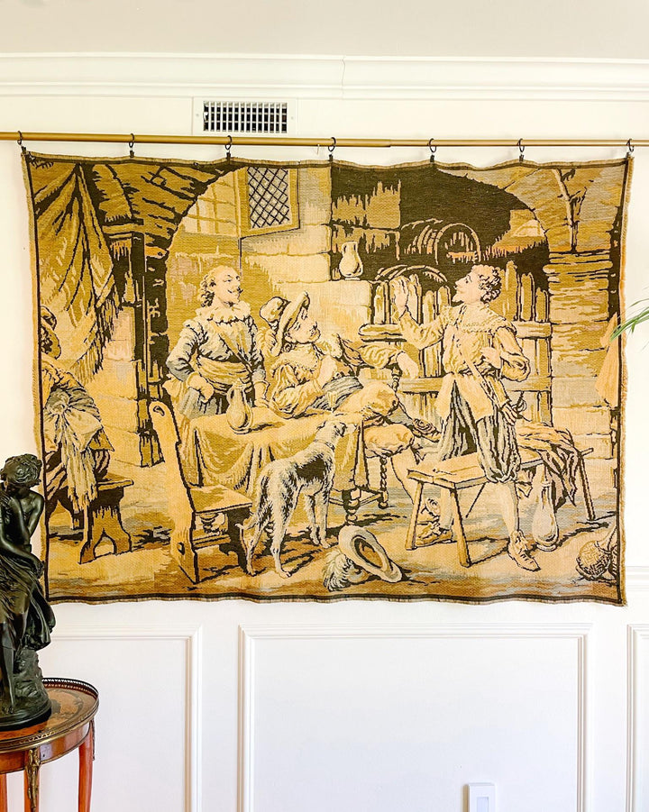 Large Antique French Wall Hanging Tapestry