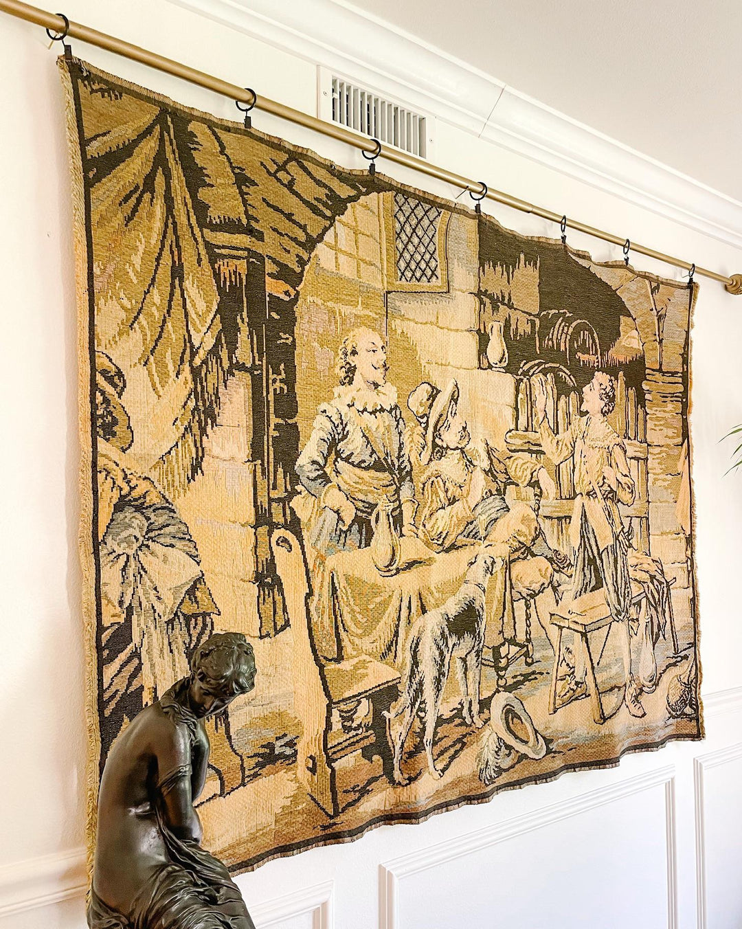 Large Antique French Wall Hanging Tapestry