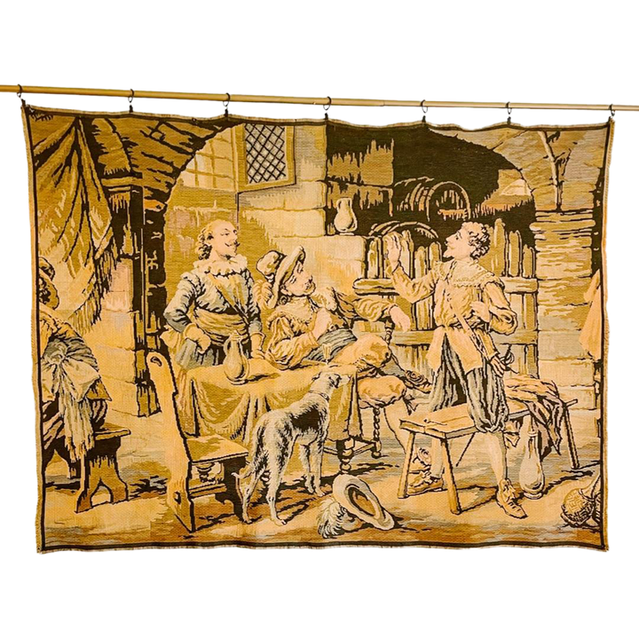 Large Antique French Wall Hanging Tapestry