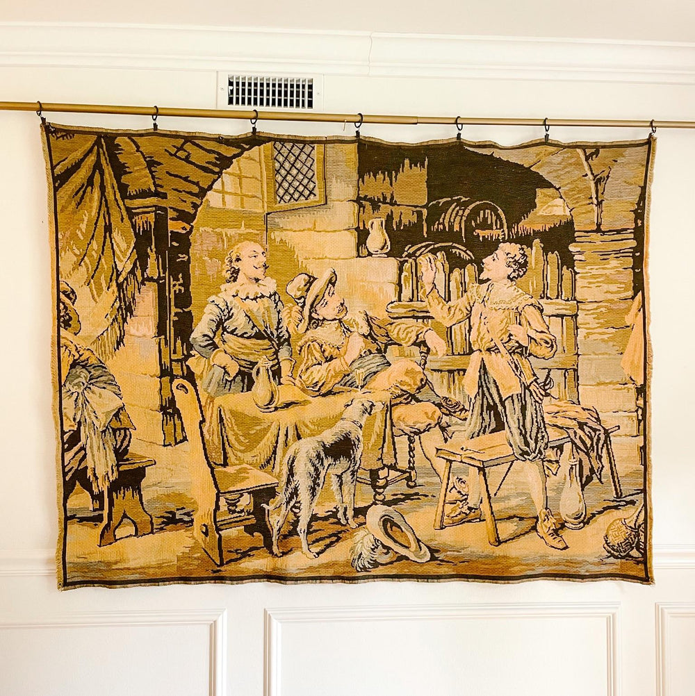 Large Antique French Wall Hanging Tapestry