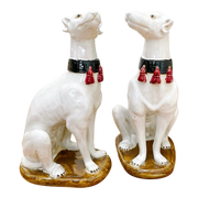 Gorgeous Pair Of Large 14" Hollywood Regency Whippets