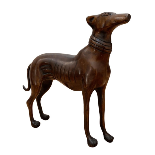 Bronze Toned Cast Metal Greyhound Sculpture
