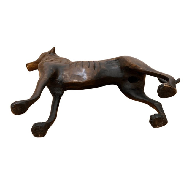 Bronze Toned Cast Metal Greyhound Sculpture
