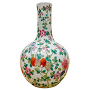 Vintage Chinese Famille Rose Baluster Vase