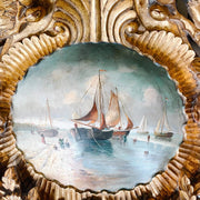 Louis XV Giltwood Framed Acrylic Painting Wall Shelf