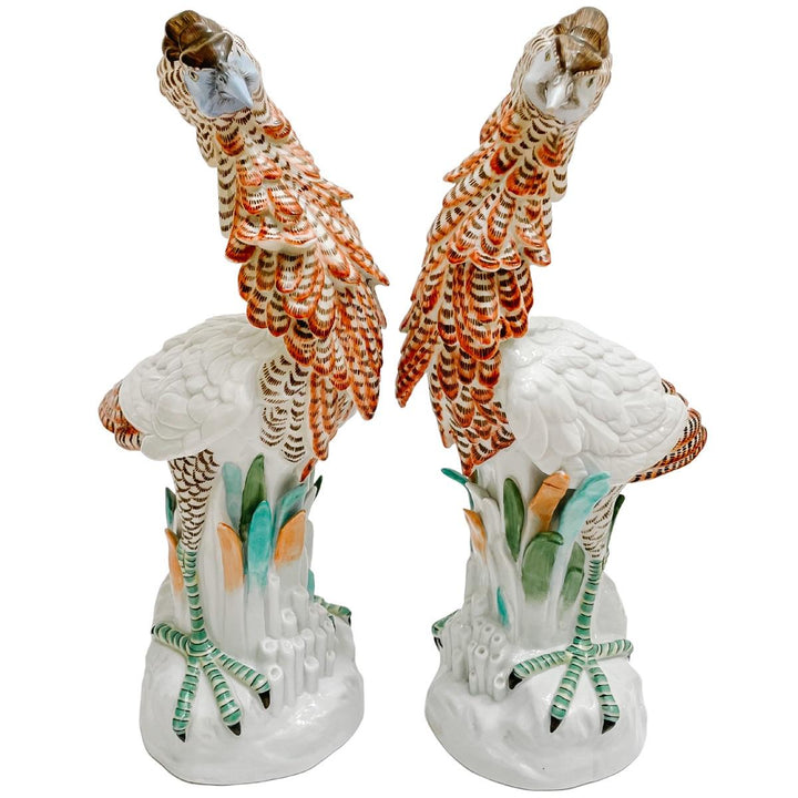 Mottahedeh Mid-Century Italian Exotic Birds, Pair