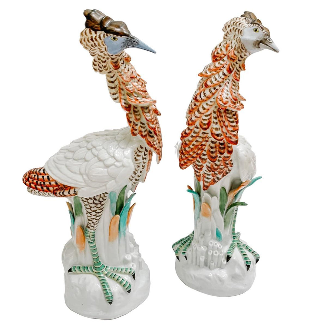 Mottahedeh Mid-Century Italian Exotic Birds, Pair