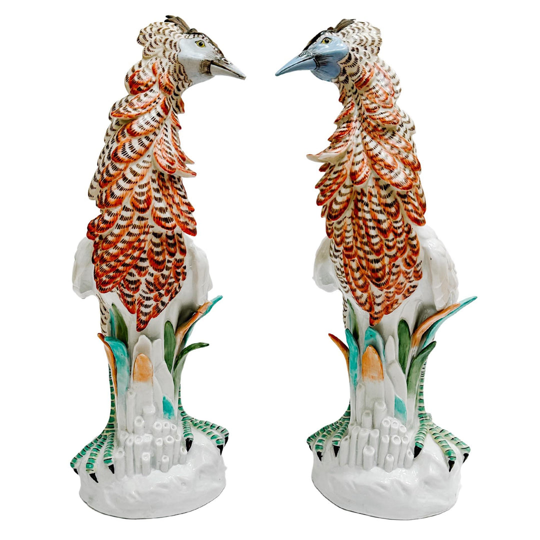 Mottahedeh Mid-Century Italian Exotic Birds, Pair