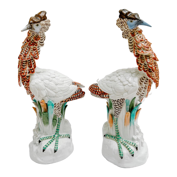 Mottahedeh Mid-Century Italian Exotic Birds, Pair