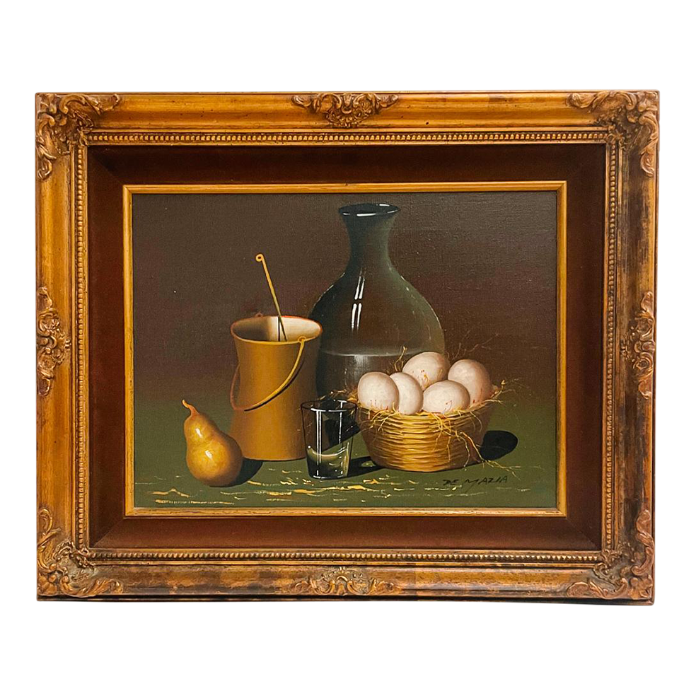 Original French Oil Painting of a Still Life