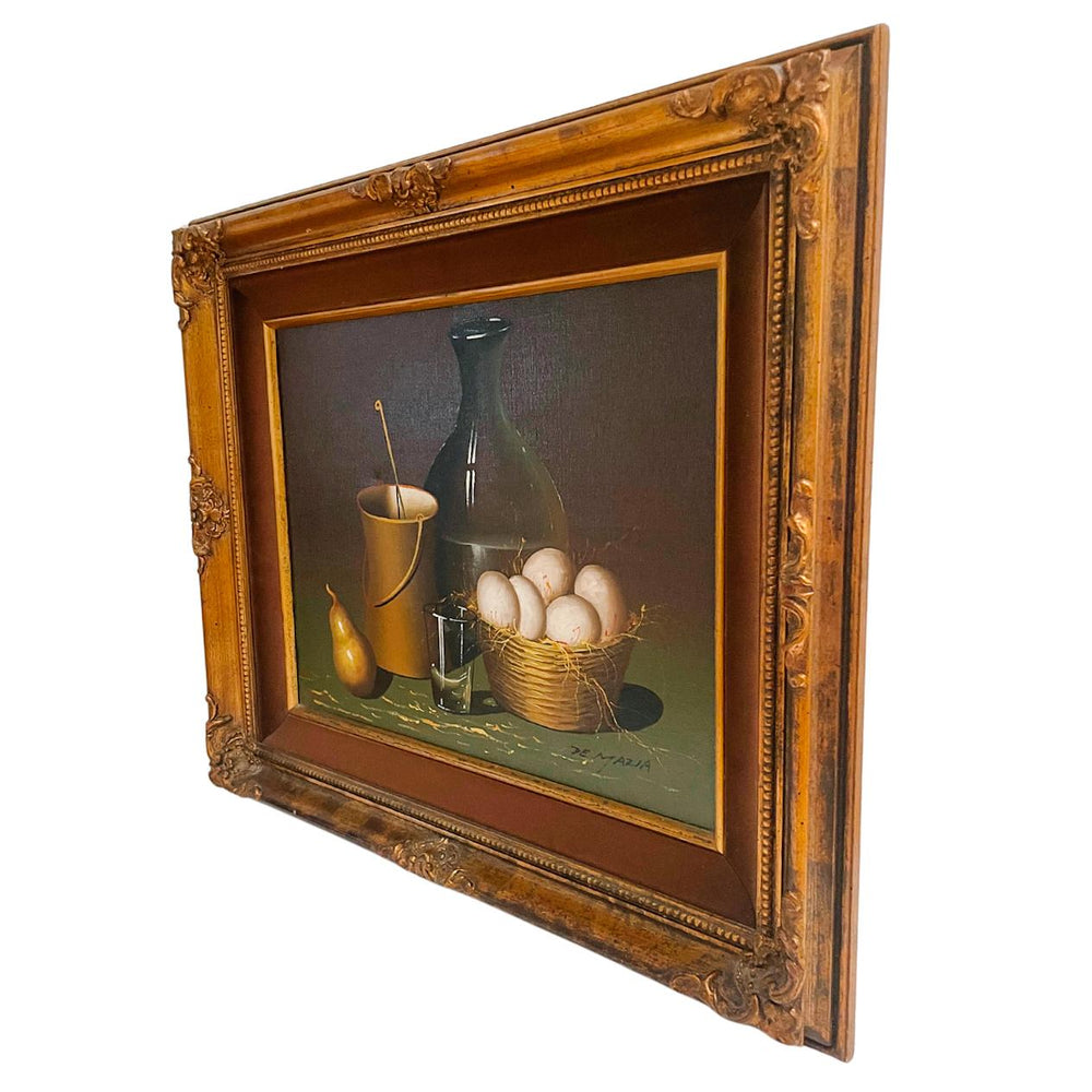 Original French Oil Painting of a Still Life