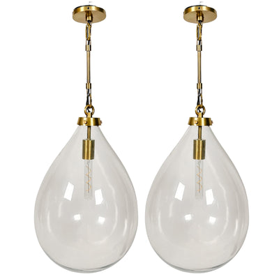 Restoration Hardware Large Teardrop Handblown Glass Pendants