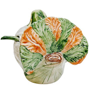 Italian Vietri Hand-Painted 3-Piece Lettuce Bird Tureen