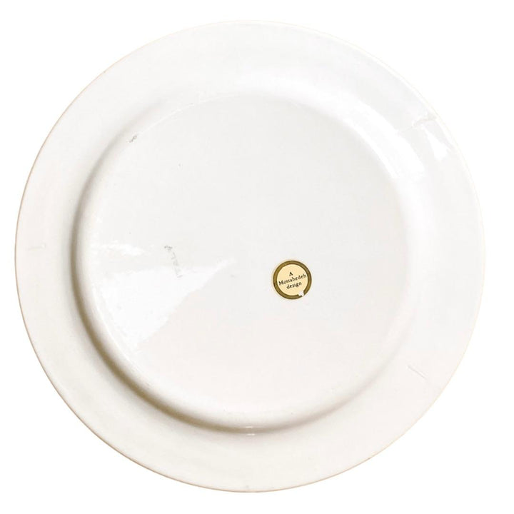 Regency Style Italian Mottahedeh Creil Green Rimmed Plates