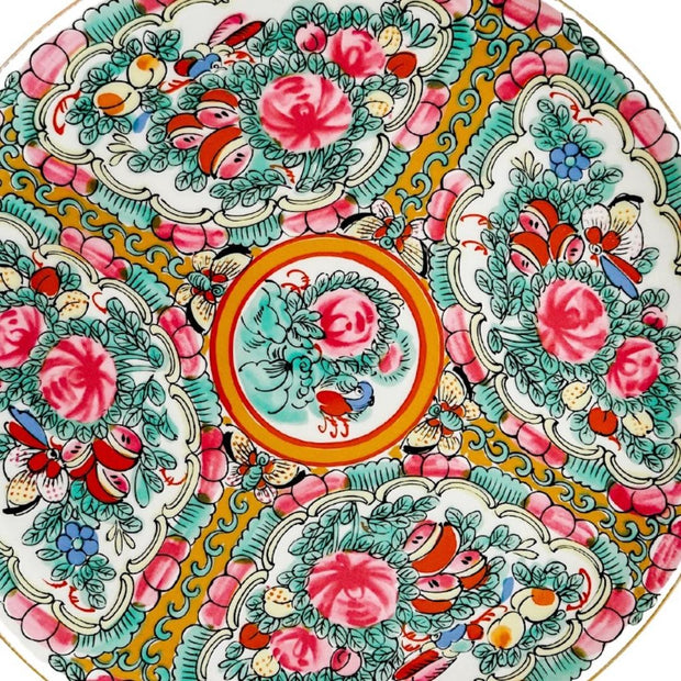 Large 10.5" Rose Canton Decorative Plates