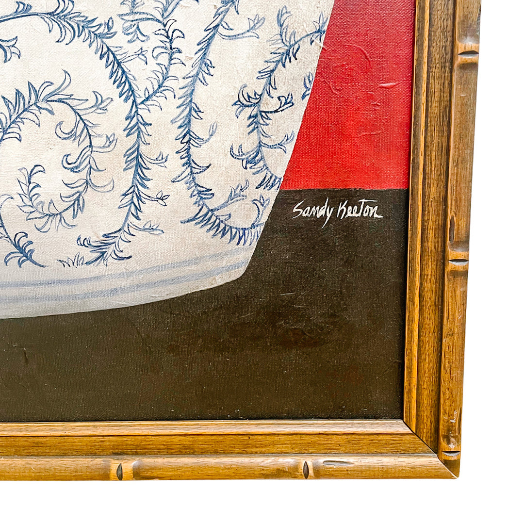 Original Framed Acrylic Chinoiserie PaintingOriginal Framed Acrylic Chinoiserie Painting