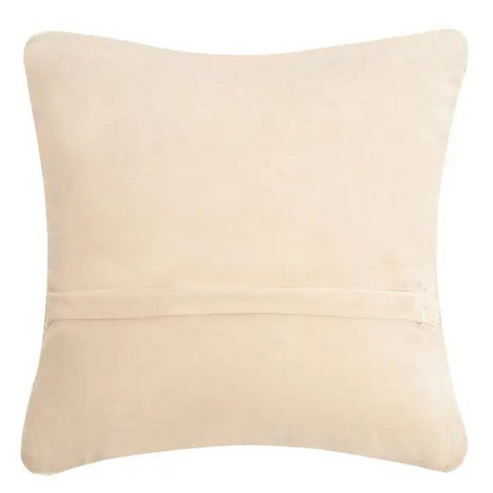 Lemon Branch On Black Vertical Trellis Wool Hooked Pillow