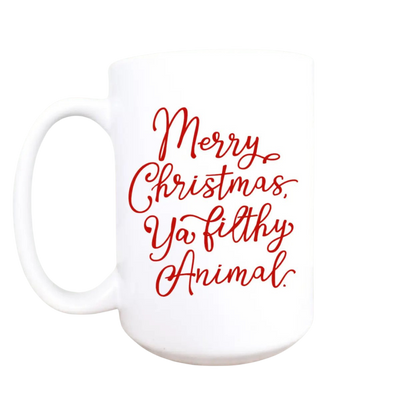 "Merry Christmas You Filthy Animal' California Ceramic Mug