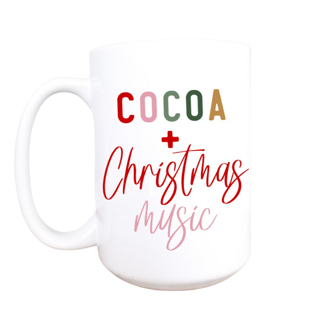 "Cocoa & Christmas Music' California Ceramic Mug