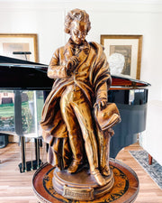 Large 22" Gilt Plaster Beethoven Baroque Sculpture