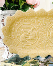 Bordallo Pinheiro Yellow Bunny Sandwich Platter