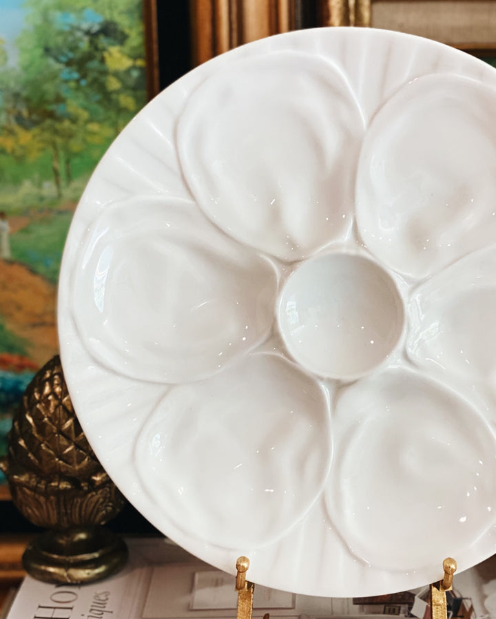 Pillivuyt France White Oyster Plate